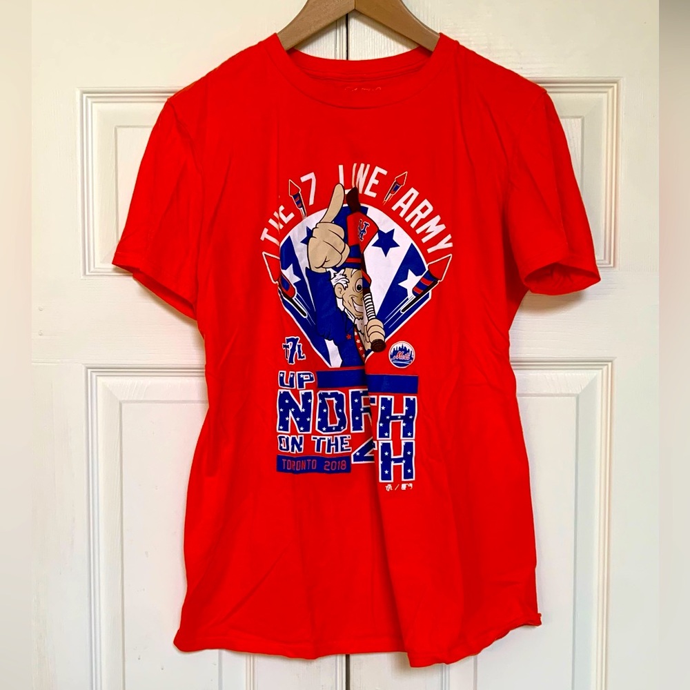 Mets 7 Line Toronto Trip T-Shirt July 4th 2018